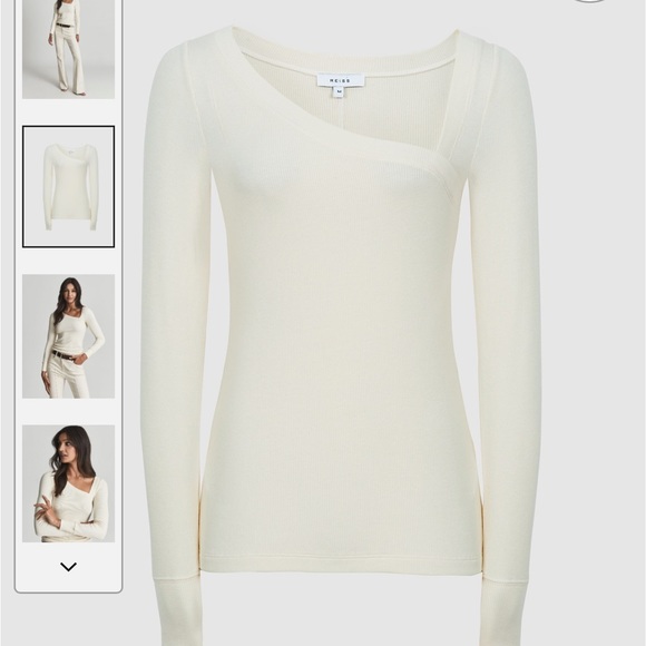 Reiss Carly asymmetric jersey top - Picture 4 of 7